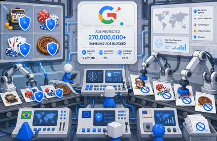 صورة جوجل يحظر 270 مليون إعلان مقامرة في عام 2025 مع تزايد الضغوط التنظيمية