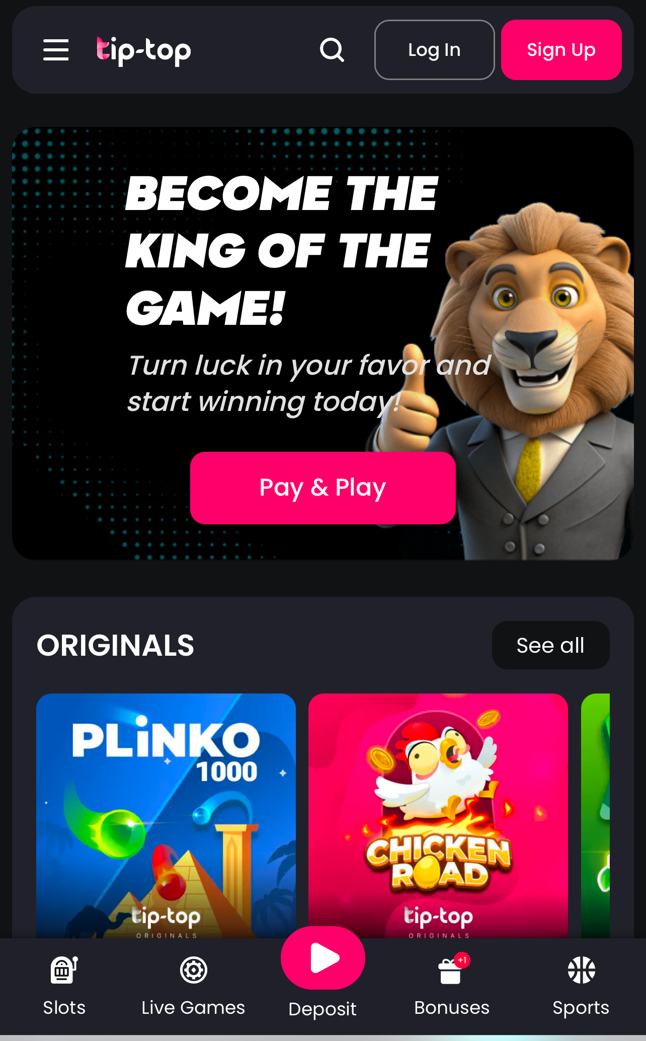 OneDun Casino الإصدار المحمول 1